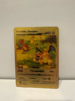 Pokemon Charmander, Charmeleon & Charizard GX Gold Foil Art Collectors Item - Image 1