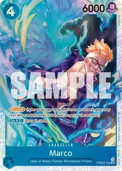 One Piece English - Marco - PRB02 - PRB02-008 - SR- NM - Image 1