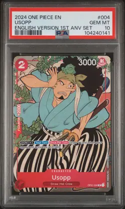 USOPP 2024 ONE PIECE ENGLISH VERSION 1ST ANNIVERSARY SET #004 PSA 10 - Image 1