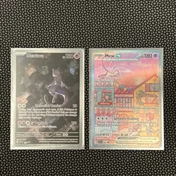 Mew ex 053 And Mewtwo 52 Sv: Scarlet & Violet 151 Promo Cards Holo - Image 1