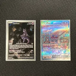 Mew ex 053 And Mewtwo 52 Sv: Scarlet & Violet 151 Promo Cards Holo - Image 2