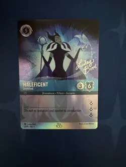 Disney Lorcana Maleficent - Uninvited (Alternate Art) - Disney100 Promo 22/P1 - Image 1