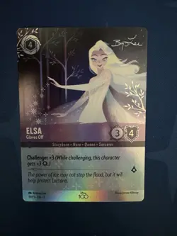 Disney Lorcana Elsa Gloves Off (Alternate Art) - Disney100 Promos (D100) 19/P1 - Image 1