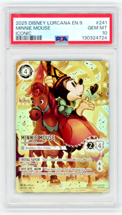 2025 Disney Lorcana EN 9 Minnie Mouse #241/204 Iconic PSA 10 - Image 1