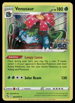 Pokemon Cards Venusaur 003/078 Holo Pokemon GO NM *2 - Image 1