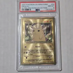 PSA 8 - 2021 Pokemon Celebrations UPC PIKACHU Gold Metal Card #58 - Image 1
