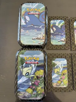 Lot of 4 Pokemon Shining Fates Mini Tins and Art Cards - EMPTY NO PACKS - Image 3