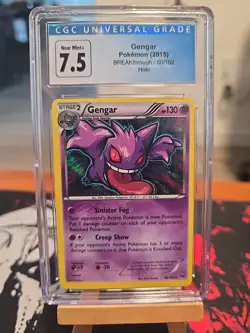 Pokemon Gengar Holo Rare TCG Card XY Breakthrough 60/162 CGC 7.5 - Image 1