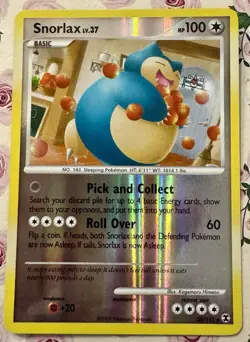 Pokemon Card - Snorlax Rising Rivals 33/111 Reverse Holo Rare NM - Image 1
