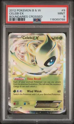 PSA 9 Celebi EX 9/149 Boundaries Crossed 2012 Pokemon Card - Image 1