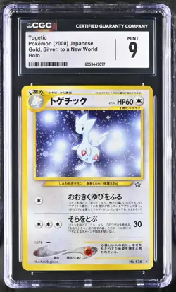 CGC 9 Togetic Holo No. 176 Gold, Silver, to a New World 2000 Pokemon Card - Image 1