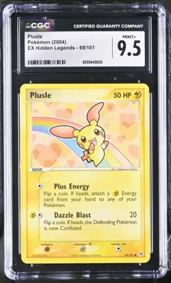 CGC 9.5 Plusle 69/101 EX Hidden Legends 2004 Pokemon Card - Image 1