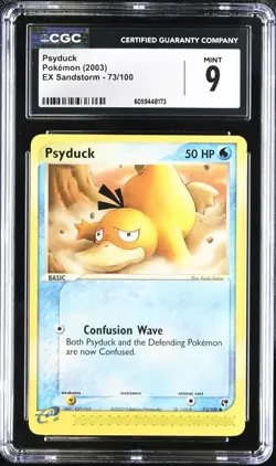 CGC 9 Psyduck 73/100 EX Sandstorm 2003 Pokemon Card - Image 1