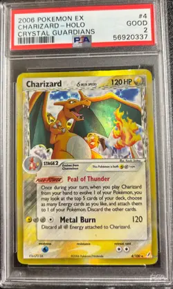 PSA 2 Charizard Holo 4/100 ex Crystal Guardians 2006 Pokemon Card - Image 1