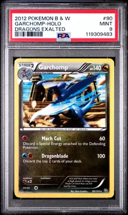PSA 9 Garchomp Holo 90/124 Dragons Exalted 2012 Pokemon Card - Image 1