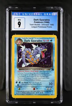 CGC 9 Dark Gyarados 8/82 League Prerelease Promo Team Rocket 1999 Pokemon Card - Image 1