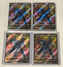 Lot of 4 Pokemon Origin Forme Dialga V SWSH255 Black Star Holo Promo Cards - Image 1