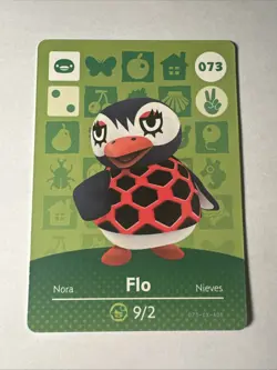 073 Flo Amiibo Card 073 Series 1 Animal Crossing Nintendo Switch NA Region - Image 1