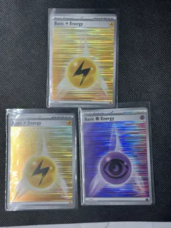 Pokemon TCG Black Bolt White Flare Holo Energy Cards Bundle - Image 1