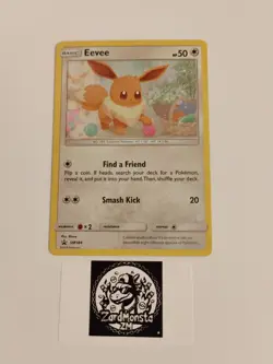 Eevee Pokemon Card Sun & Moon Black Star Promo #SM184 TCG Holo - Image 1