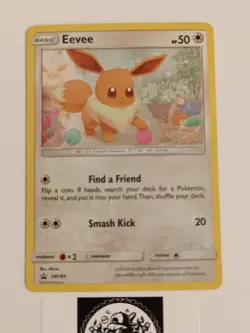 Eevee Pokemon Card Sun & Moon Black Star Promo #SM184 TCG Holo - Image 2