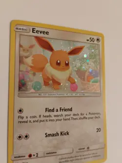 Eevee Pokemon Card Sun & Moon Black Star Promo #SM184 TCG Holo - Image 3