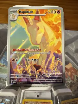Pokemon TCG Rapidash Card Fire Mane Ability Holo Version 189 - Image 1