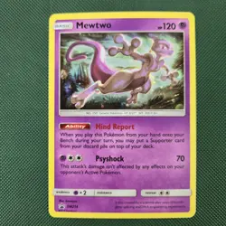 WHOLE SWIRL 🌀💫 BLEED Mewtwo SM214 Cosmos Holo Promo 2019 Nintendo Pokemon Card - Image 3