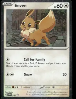 Eevee 200 Black Star Promo Cosmos Holo Destined Rivals Pokemon TCG trading card - Image 1