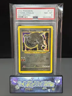 Pokemon Card Shining Steelix 112/105 Neo Destiny Rare Holo PSA 8 NM MT - Image 1