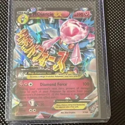 Pokemon Diancie EX & Mega Diancie EX Holo Card Lot XY43 XY44 Basic Mega EX - Image 4