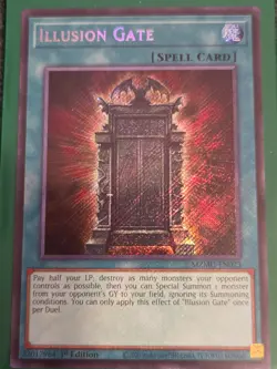 Yu-Gi-Oh! Illusion Gate MZMU-EN023 1st Edition Secret Rare Yugioh Card - Image 1