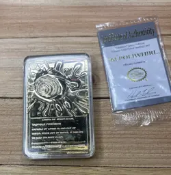 Vtg 1999 Pokemon 23k Gold Plated Mewtwo & Poliwhirl Trading Cards Burger King - Image 3