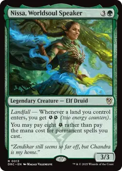 Nissa, Worldsoul Speaker 13 Rare Commander: Aetherdrift Near Mint - Image 1