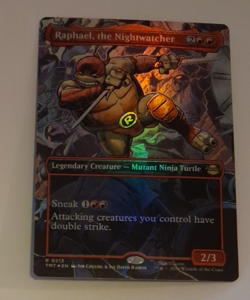 Raphael, the Nightwatcher Borderless FOIL Teenage Mutant Ninja Turtles TMNT MTG - Image 1