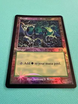 Foil - Forest - Arena Promo - 1999 - MTG - Magic the Gathering - Urza's Saga - Image 1