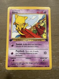 Abra 49/82 Common Team Rocket Pokemon 1st Edition NM/M - Image 1