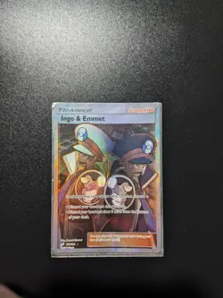 Pokemon TCG Ingo & Emmet Trainer Full Art 176/181 Sun & Moon Team Up MP - Image 1