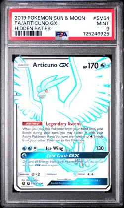 2019 POKEMON SUN & MOON HIDDEN FATES #SV54 FULL ART/ARTICUNO GX PSA 9 - Image 1