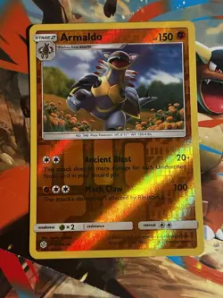 ARMALDO 112/236 R COSMIC ECLIPSE POKEMON REVERSE HOLO NM - Image 1