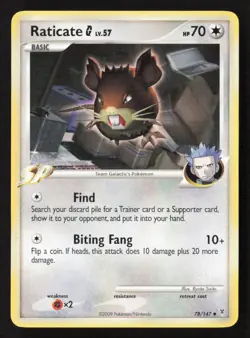 Raticate G Uncommon SV 78 LP Pokemon TCG - Image 1