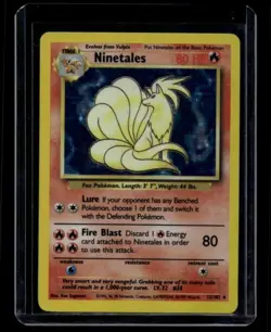 Pokemon TCG Ninetales 12/102 Base Set Holo Rare HP - Image 1
