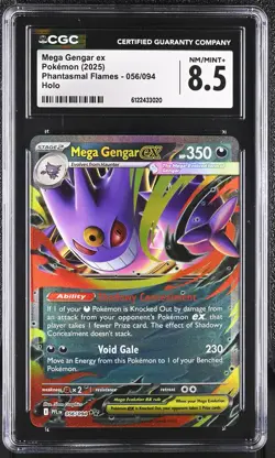 Mega Gengar EX 056/094 Holo Phantasmal Flames Pokemon CGC 8.5 Nm/mint+ - Image 1