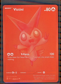 2025 Pokemon Victini SV Black White Rare SV White Flare 172/086 - Image 1