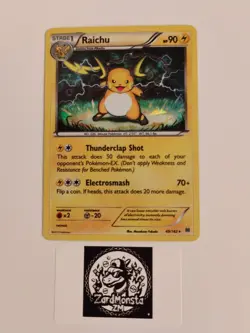 2015 Pokemon RAICHU CRACKED ICE HOLO Rare XY NM 49/162 Free Shipping - Image 1
