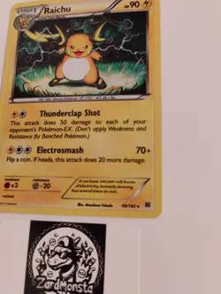2015 Pokemon RAICHU CRACKED ICE HOLO Rare XY NM 49/162 Free Shipping - Image 5