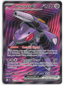 Genesect ex 161/086 Holo Ultra Rare Black Bolt Pokemon NM - Image 1