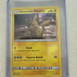 Pokemon TCG Detective Pikachu Holo Rare SM170 Good Condition - Image 1