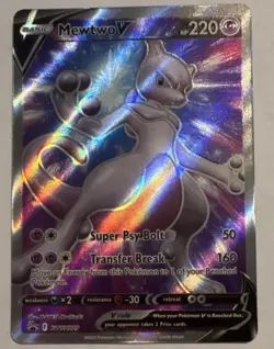 Pokemon TCG Sword & Shield Mewtwo V SWSH229 Full Art Black Star Promo NM! - Image 1