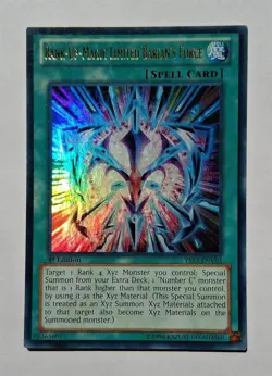 YuGiOh - Rank-Up-Magic Limited Barian's Force YS13-ENV02 1st Ultra Rare Holo LP - Image 1